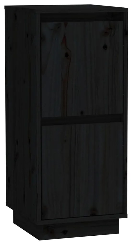 Aparadores 2 pcs 31,5x34x75 cm madeira de pinho maciça preto