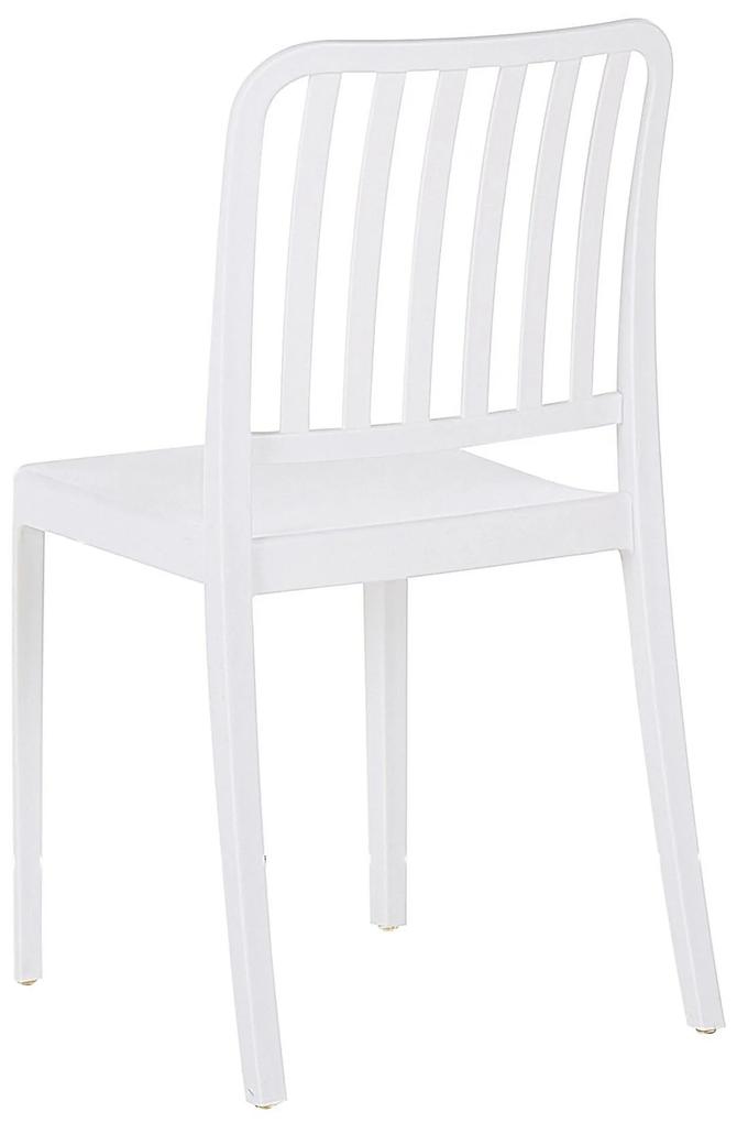 Conjunto de 4 cadeiras de jardim brancas SERSALE Beliani