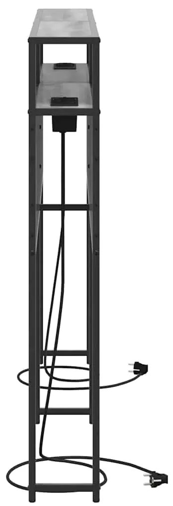 Cabeceira de armazenamento com cabeceira Cinza sonoma 160 cm