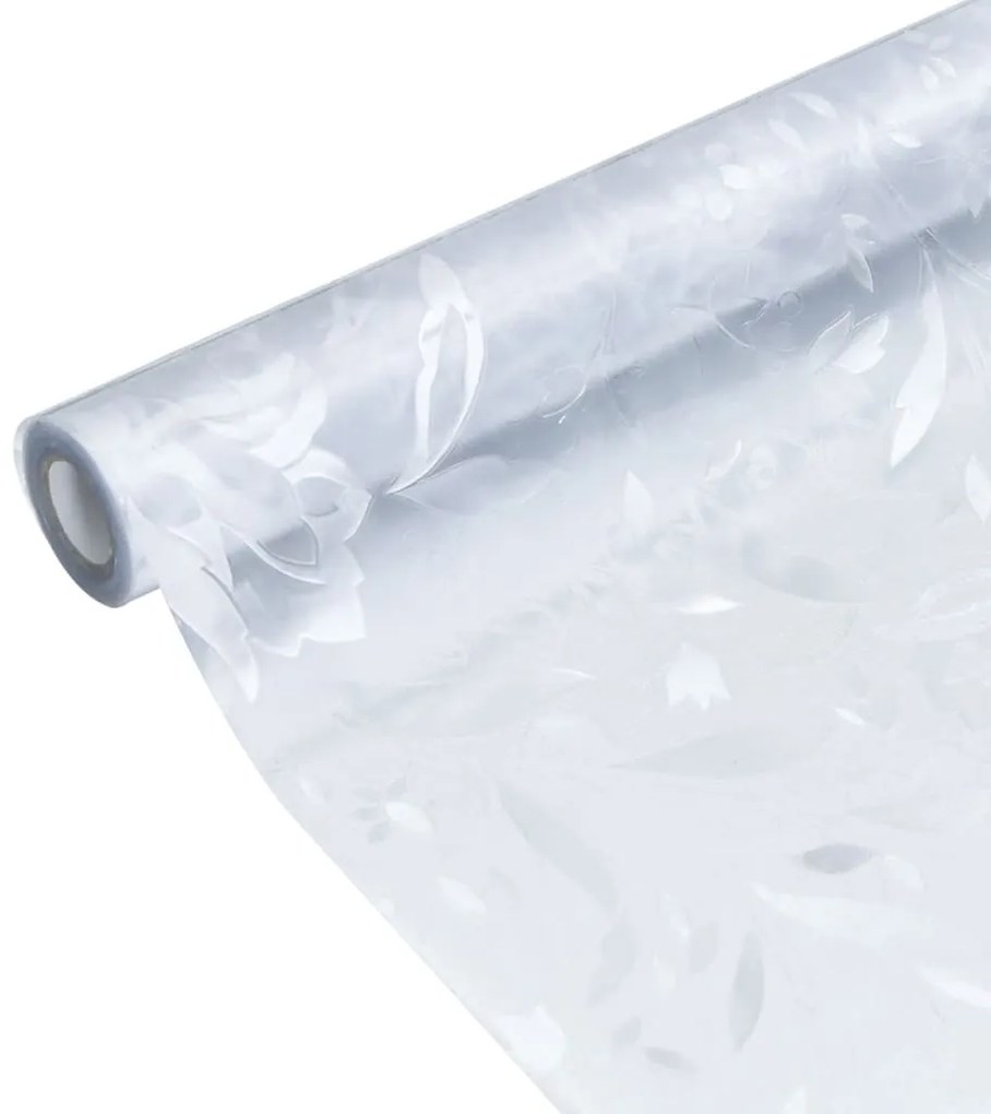 Película para janela fosca 90x500 cm PVC padrão de flor