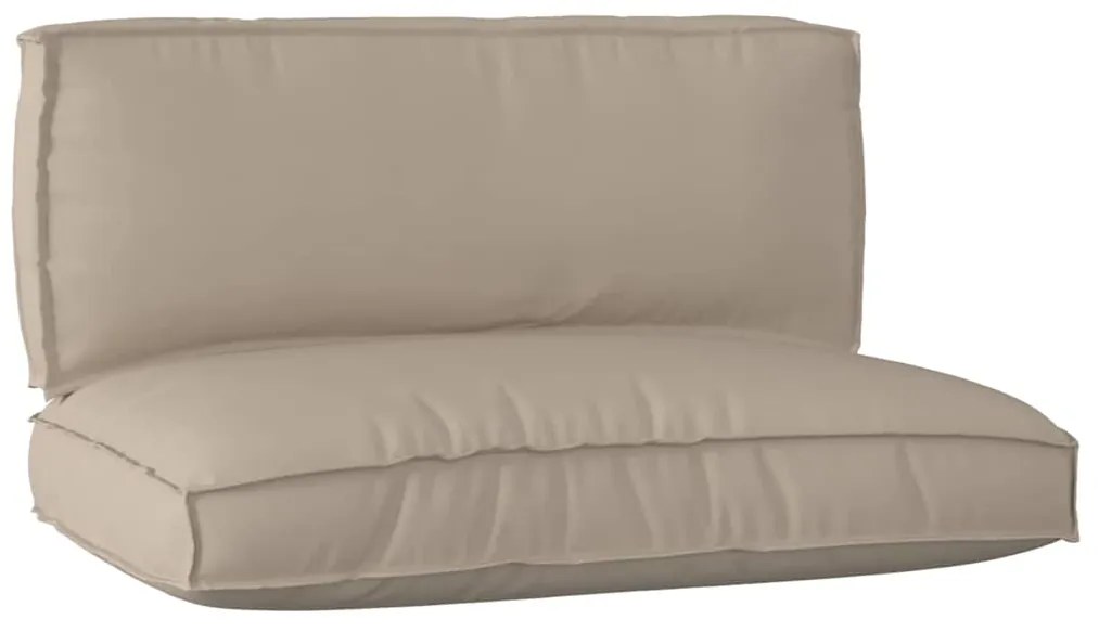 vidaXL Conjunto de Almofadas para Palete 2 pcs Cinzento-acastanhado