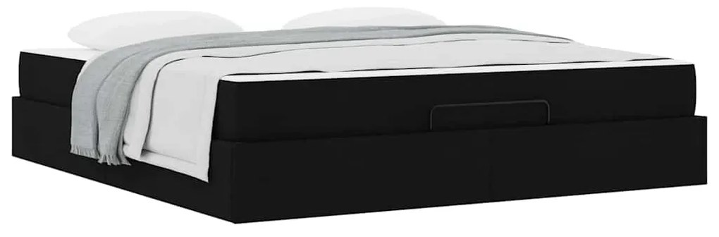 Estrutura da Cama Outros com armazenamento Preto 180 x 200 cm tecido
