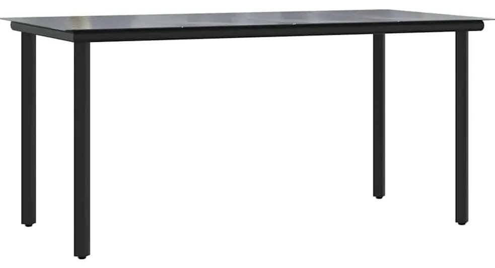 Conjunto de Jantar de Jardim 7 Peças Cinza em Rattan Poly
