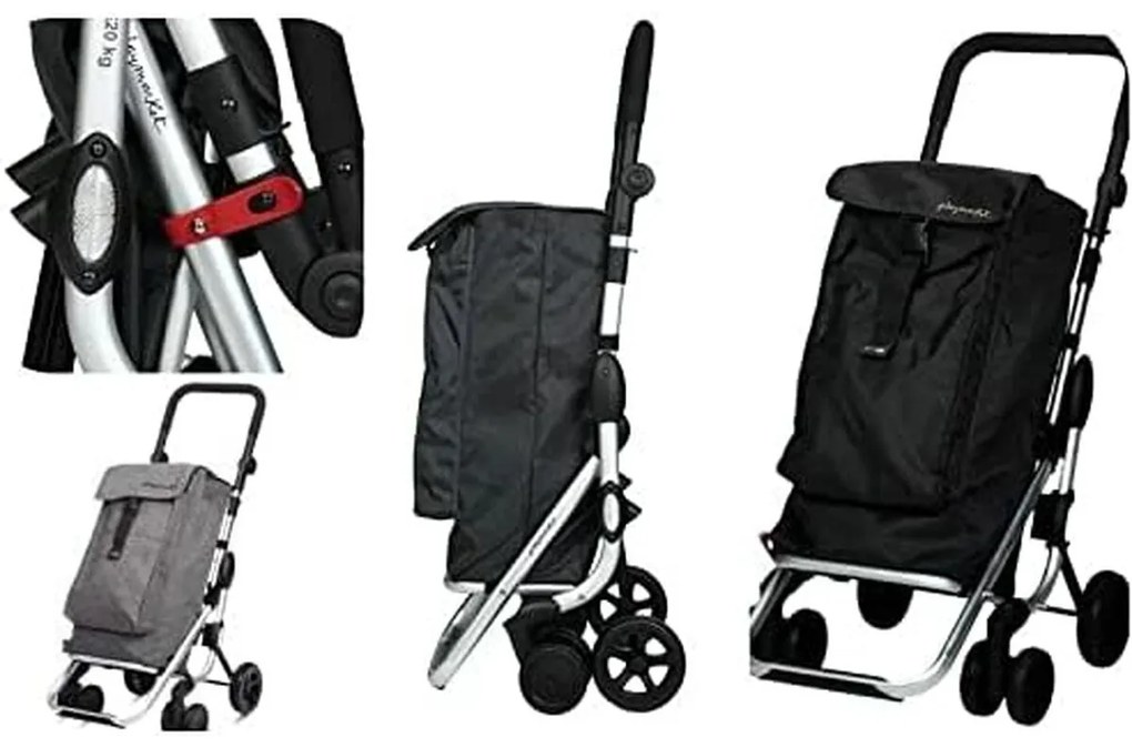 Carro de Compras Playmarket 24910D 268GO UP Cinzento