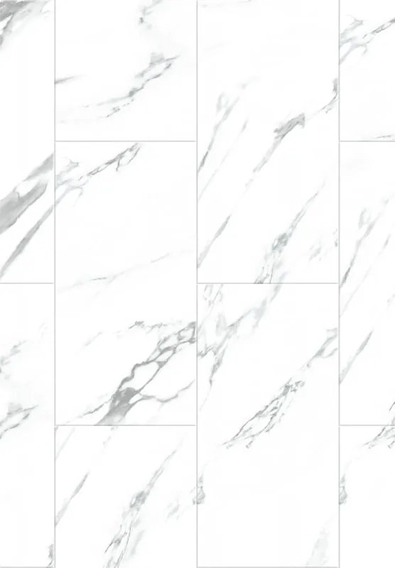 Mexen Glacier White painéis vinílicos 610 x 305 mm LVT Dryback 2,5 mm, substrato, 4 V-Fuga, Jazz White