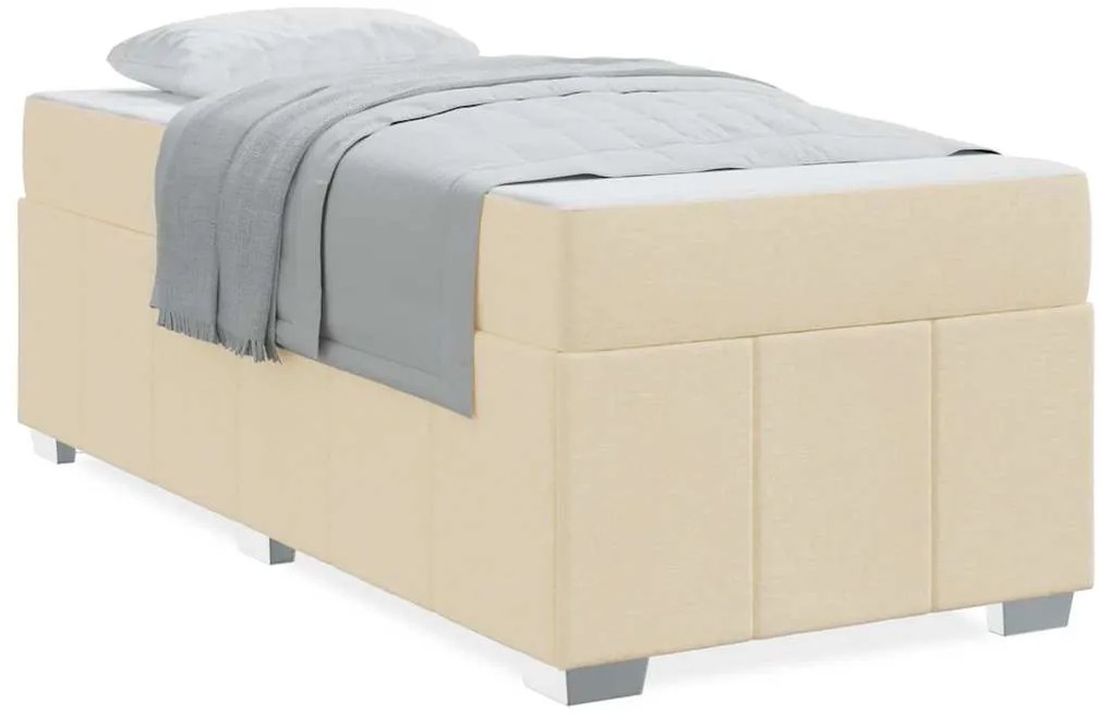 Estrutura da Cama Creme 90 x 190 cm tecido