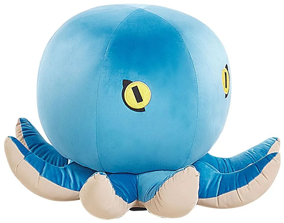 Tamborete em veludo azul OCTOPUS Beliani