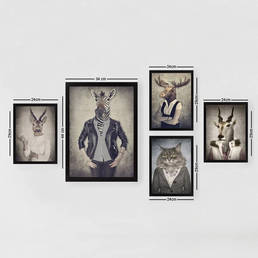 Conjunto de Quadros Decorativos em MDF – Modelo SET_055 – Multicolor –