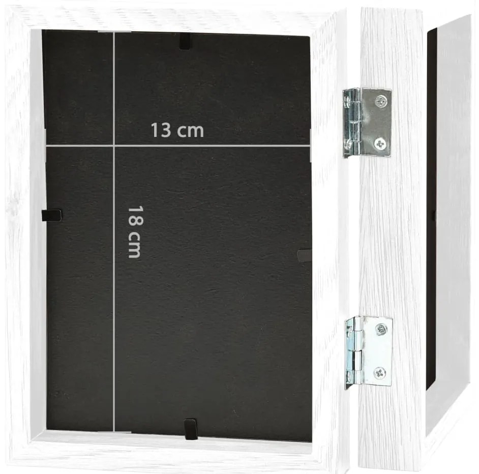 Moldura com duas dobras 2x(13x18 cm) branco