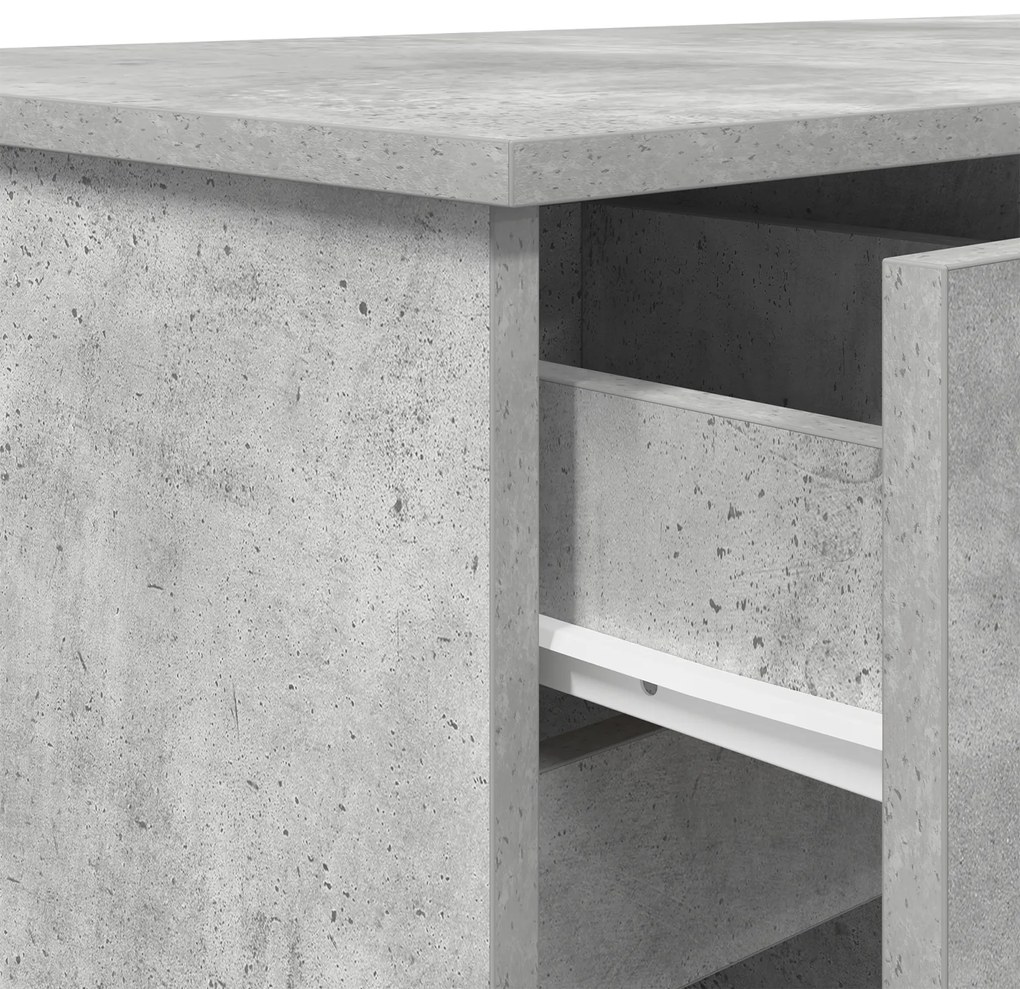 Escrivaninha vidaXL Cinza Concreto 140x49x76 cm Madeira Composta