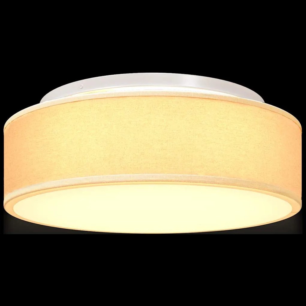 Luzes de Teto Embutidas Brancas Ø 38 cm Tecido E27