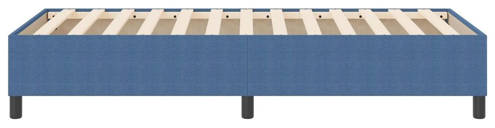 Cama Box VidaXL Azul Solteiro em Tecido de Corduroy