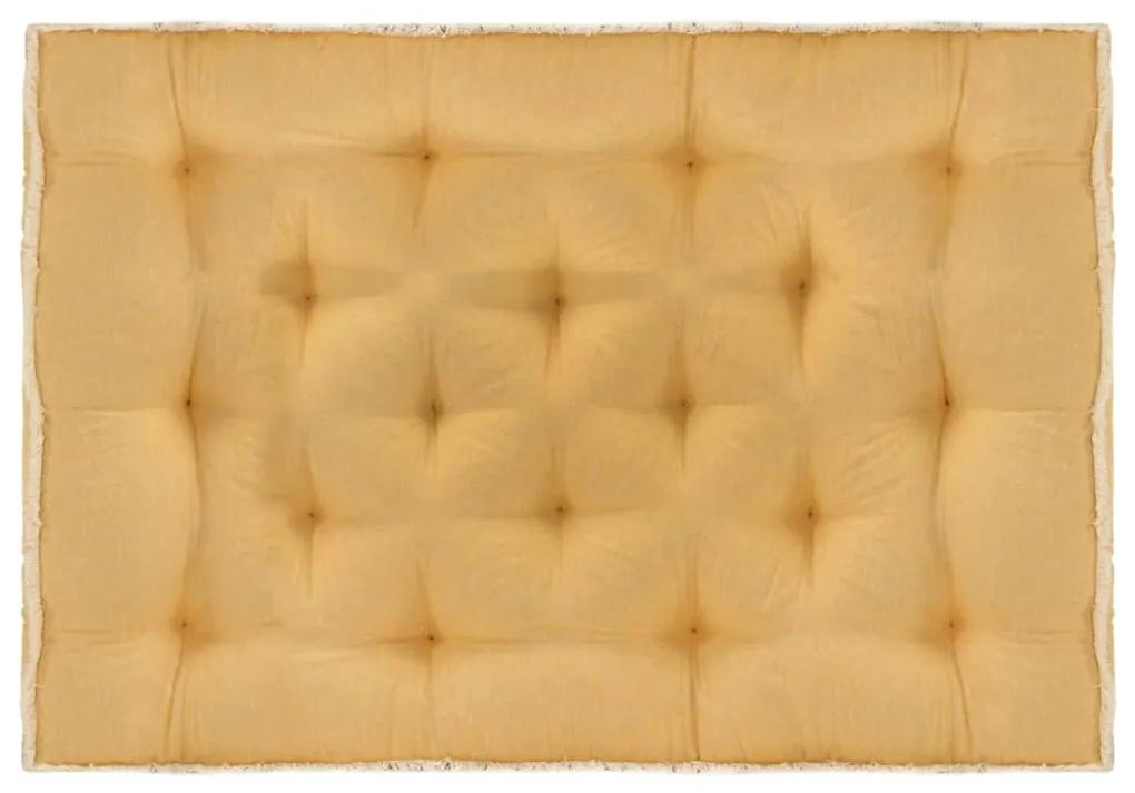 314812 vidaXL Almofadão para sofá de paletes 120x80x10 cm amarelo