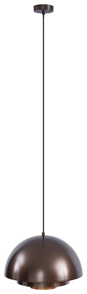 Candeeiro suspenso escandinavo bronze escuro com interior dourado - Loes