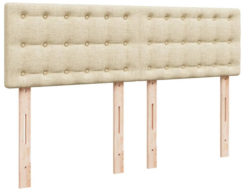 Cama com molas/colchão 140x200 cm tecido cor creme