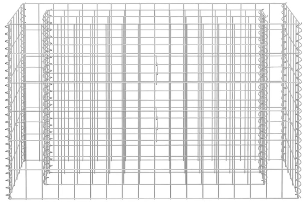 Canteiro elevado/cesto gabião 90x30x60 cm aço galvanizado