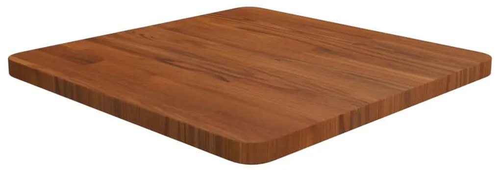 vidaXL Tampo de mesa quadrado carvalho tratado castanho-escuro