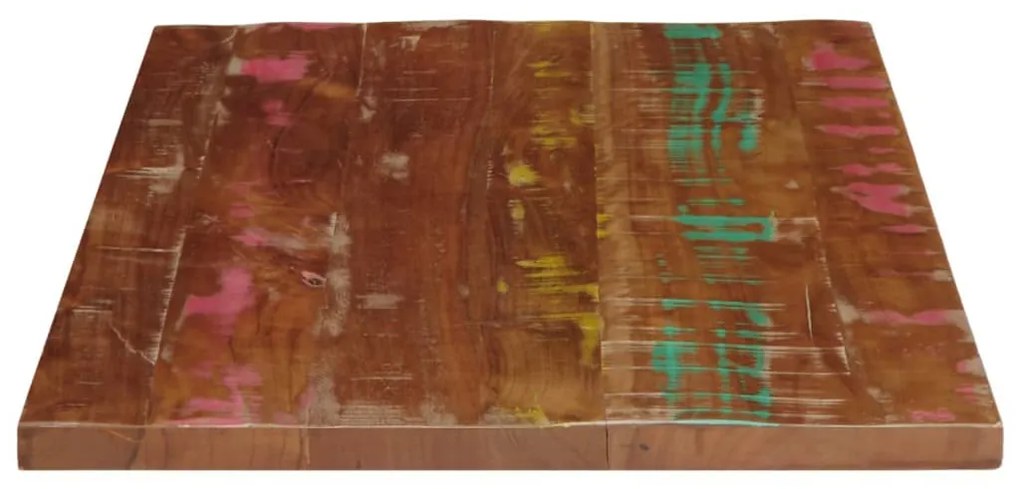 Tampo de mesa retangular 90x50x3,8 cm madeira recuperada maciça