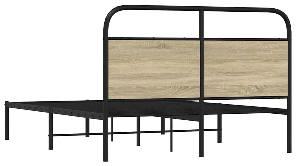 Estrutura cama s/ colchão derivados de madeira carvalho sonoma