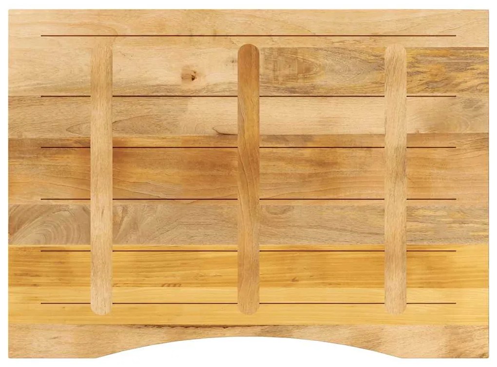 Tampo de mesa com curva 100x80x2,5 cm mangueira áspera maciça