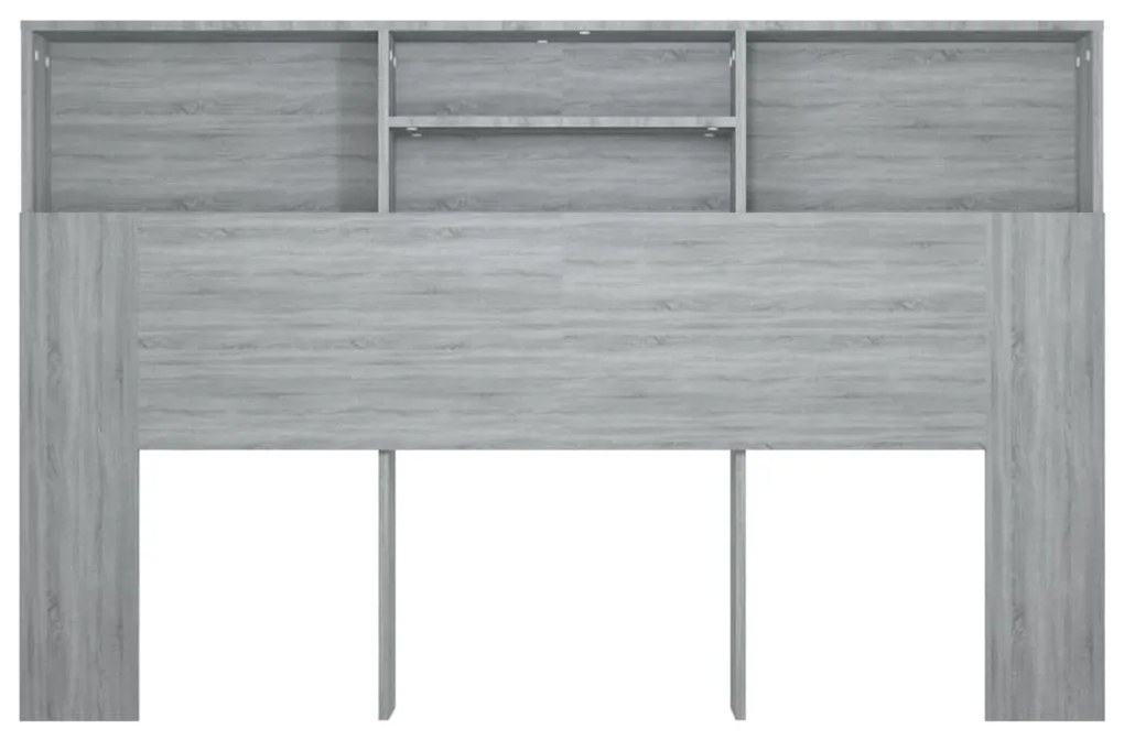 Armário de cabeceira 160x19x103,5 cm sonoma cinzento