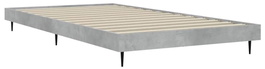 Estrutura de cama 100x200 cm derivados de madeira cinza sonoma