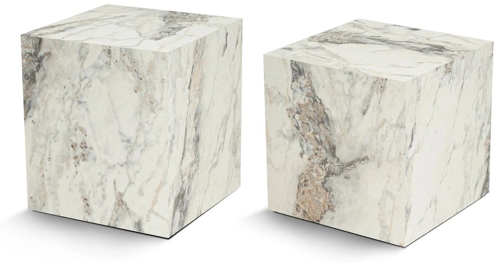 Conjunto de Mesas de Apoio "Küp Set" – Freesia, 2 Peças, Design Modern