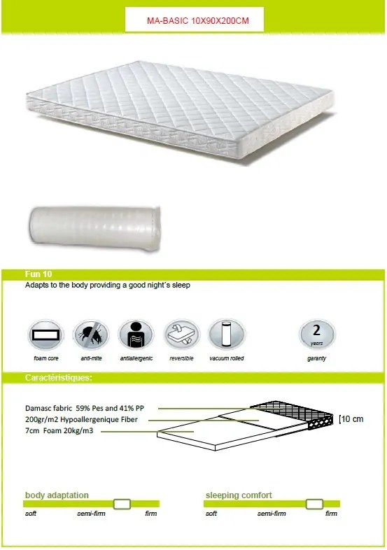 Cama infantil de Casa DALLAS 90x200 Com Ripas e Estrado e com Colchão NATURAL