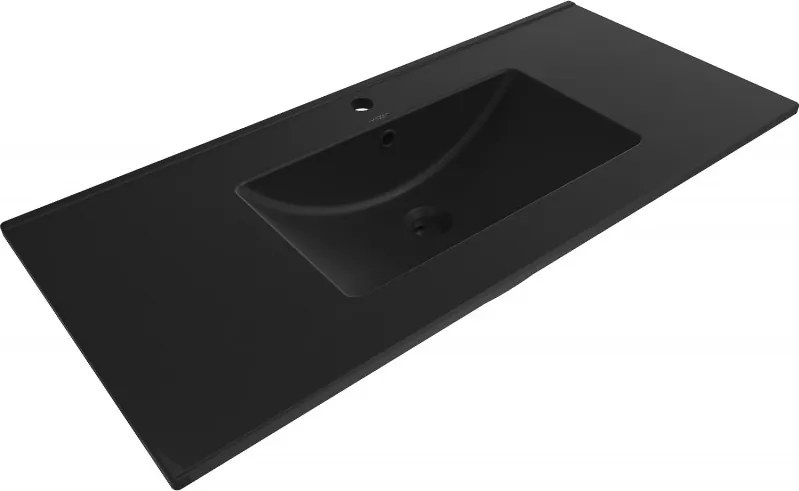 Mexen Atena lavatório embutido no tampo 101 x 46 cm, preto mate - 25011070