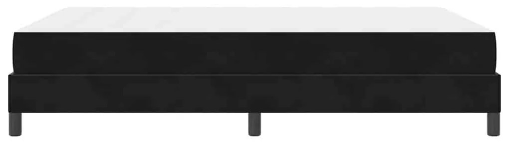 Cama box spring com colchão Preto 140 x 200 cm Veludo