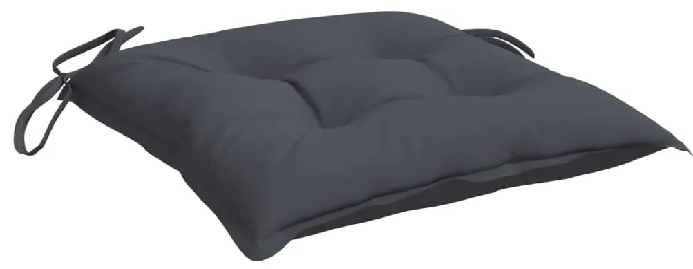 Almofadões de cadeira 4 pcs 50x50x7 cm tecido oxford antracite