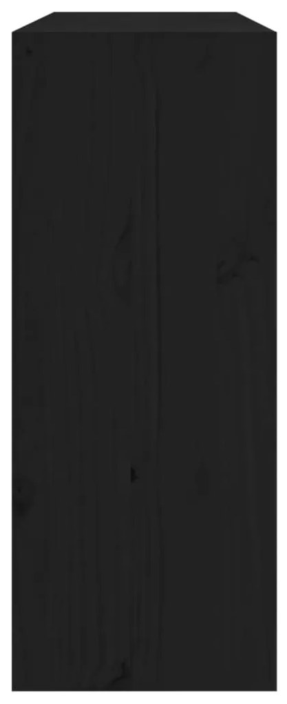 Garrafeira 62x25x62 cm madeira de pinho maciça preto