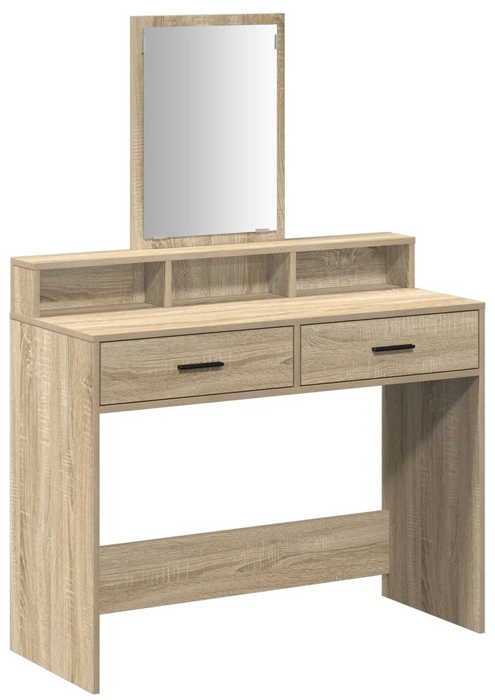 Mesa de Maquilhagem com Gavetas Carvalho Sonoma 100x41x140 cm