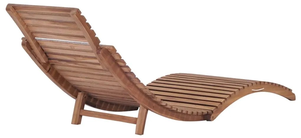 Espreguiçadeiras dobráveis 2 pcs madeira de teca maciça