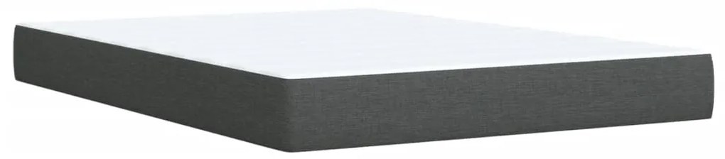 Cama com molas/colchão 160x200 cm tecido cinzento-escuro
