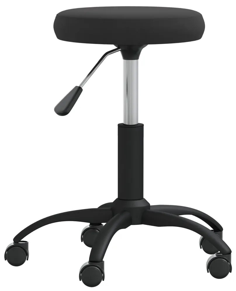 Cadeira de escritório giratória veludo preto