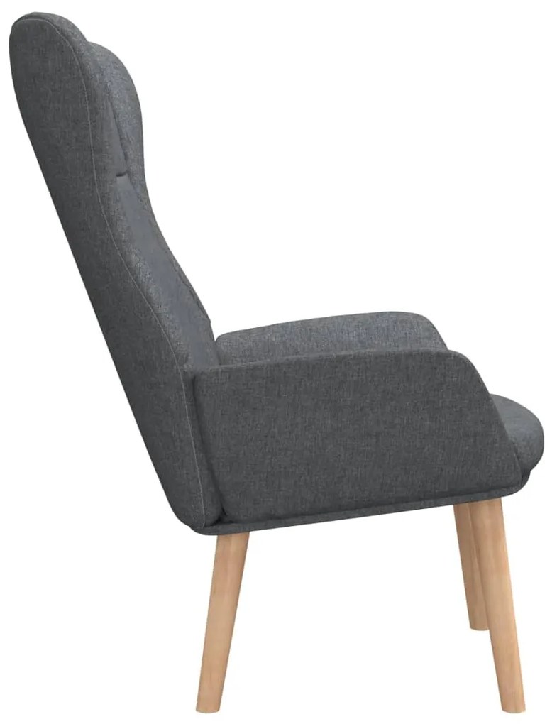 Poltrona Kalani WingBack em Tecido - Cinzento-Escuro - Design Nórdico