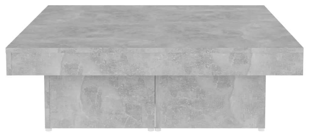Mesa de centro 90x90x28cm derivados de madeira cinzento cimento