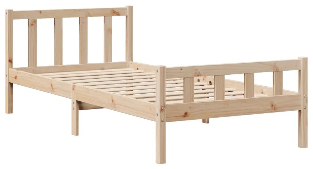 Cama com estante sem colchão 100x200 cm pinho maciço
