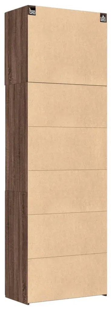Armário alto 80x42,5x249 cm deriv. de madeira carvalho castanho