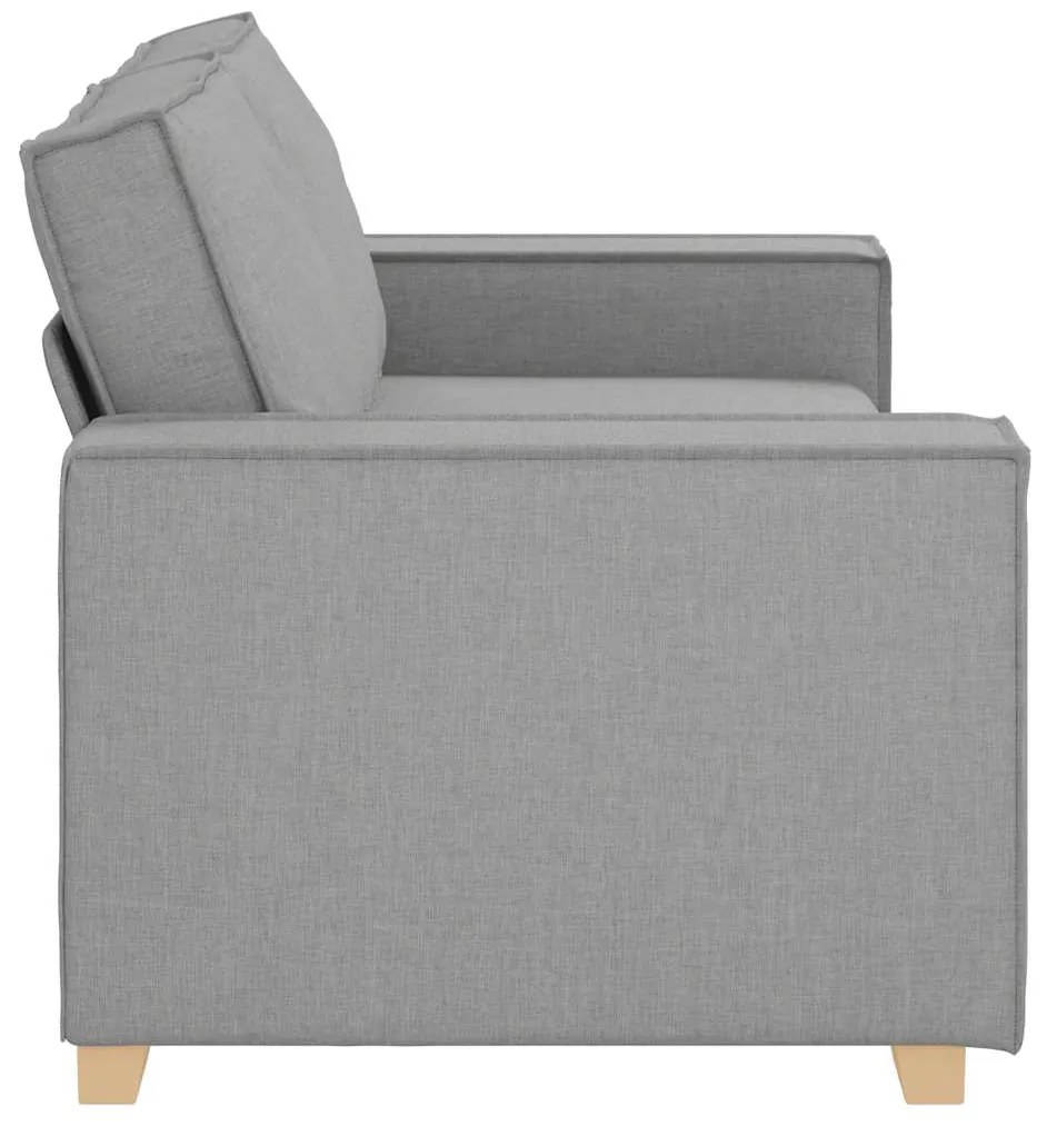 Sofá de 2 lugares cinza nuvem 140 cm tecido