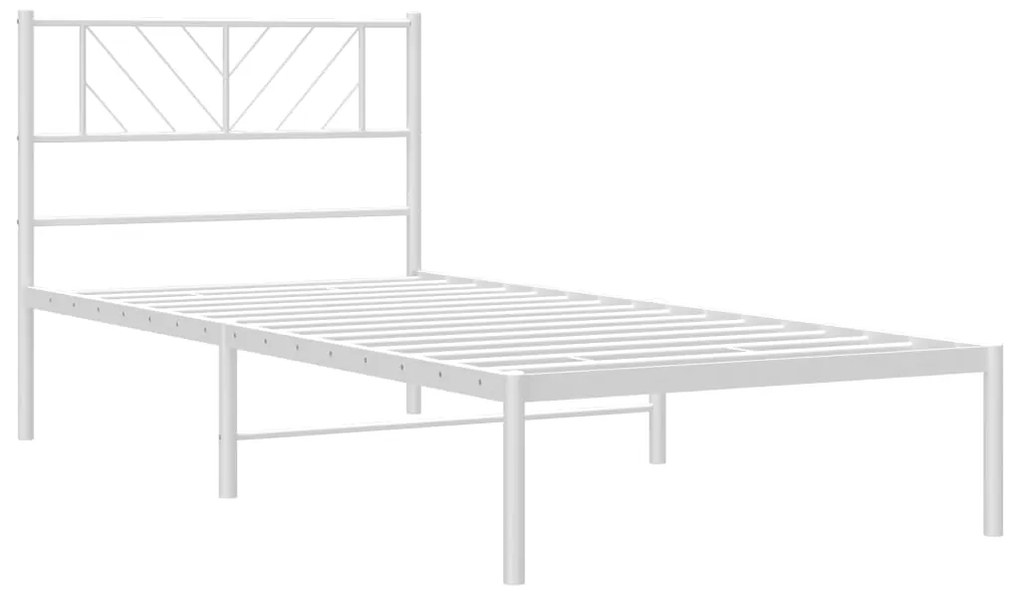 Estrutura de cama sem colchão com cabeceira 75x190 cm branco