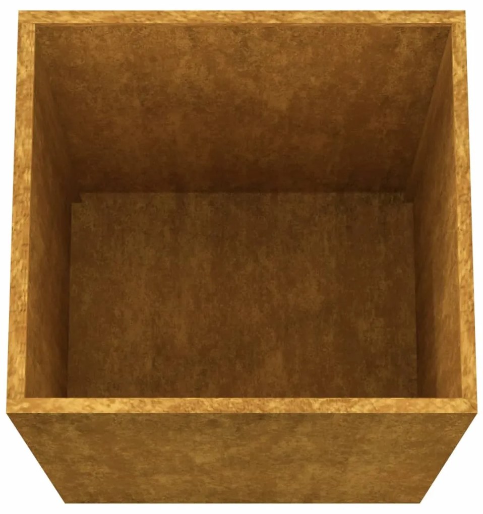 Vaso/floreira 52x48x75 cm aço corten