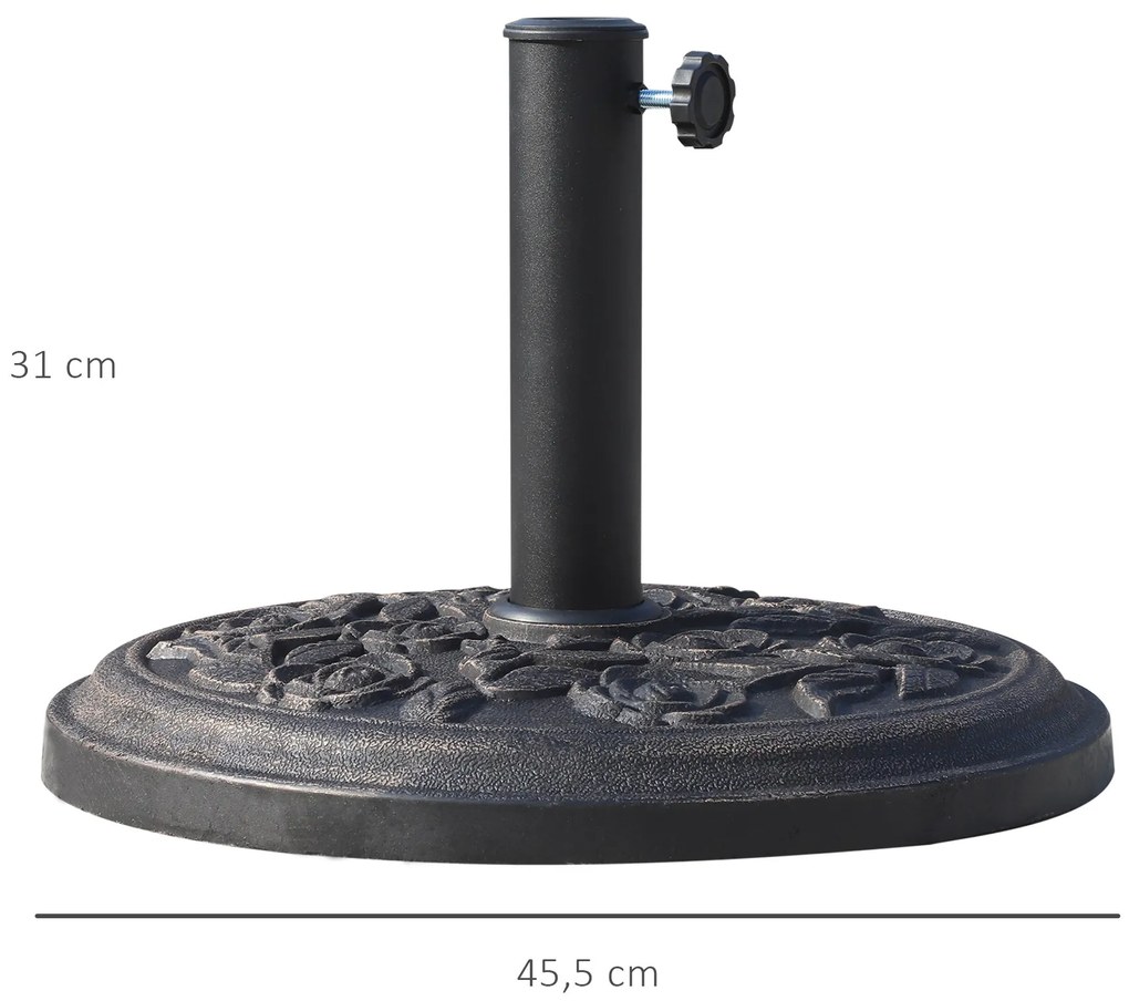 Base para Chapéu de Sol Suporte para Chapéu de Sol para Mastros de 38m