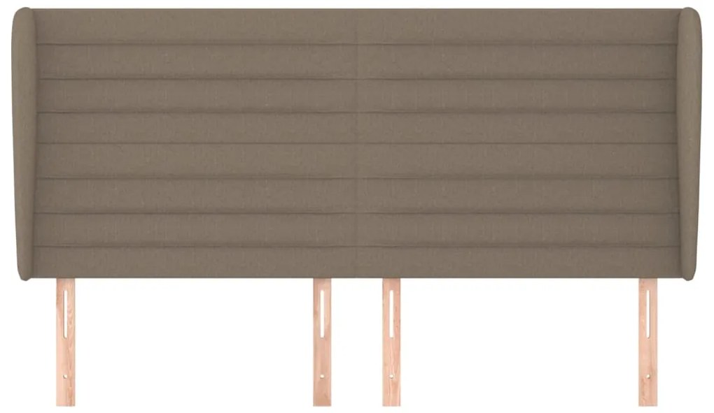 Cabeceira cama abas tecido 163x23x118/128 cm cinza-acastanhado