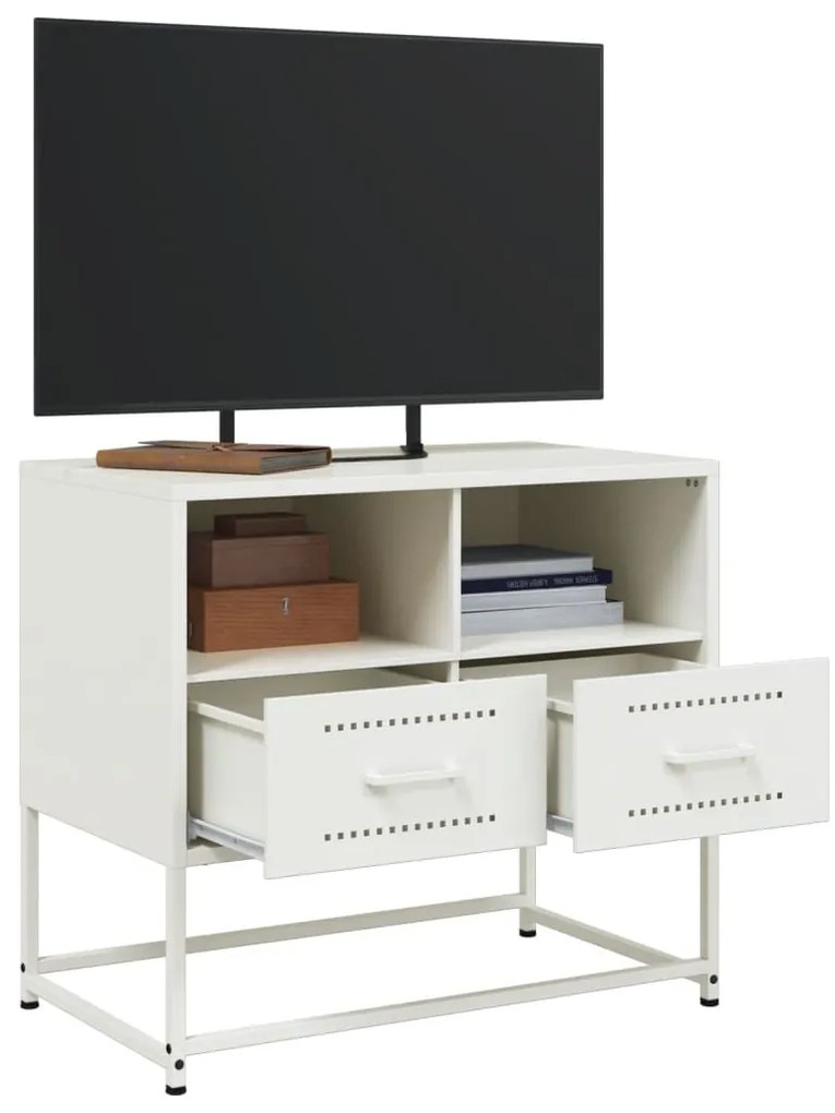 Móvel de TV 68x39x60,5 cm aço branco