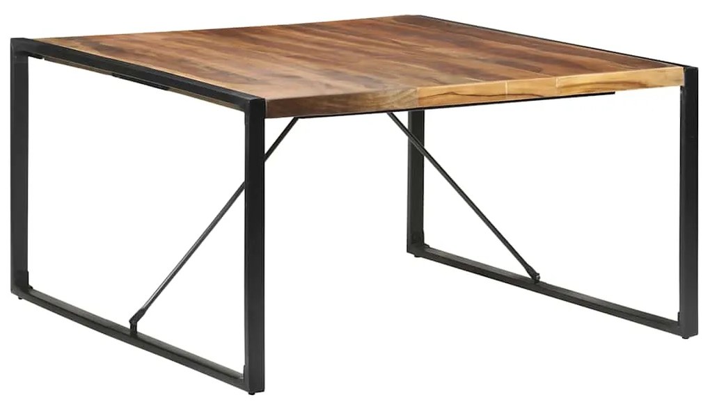 Mesa de jantar 140x140x75 cm madeira maciça