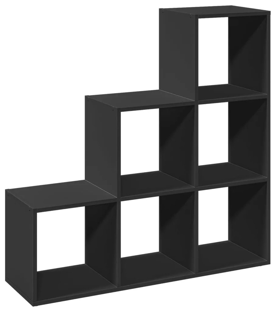 Estante divisória 3 níveis 99x29x99 cm derivados madeira preto