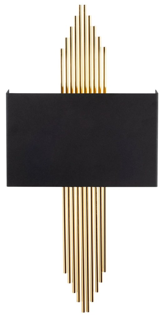 Aplique de Parede 612 – Preto/Dourado – 75 x 10 x 22 cm