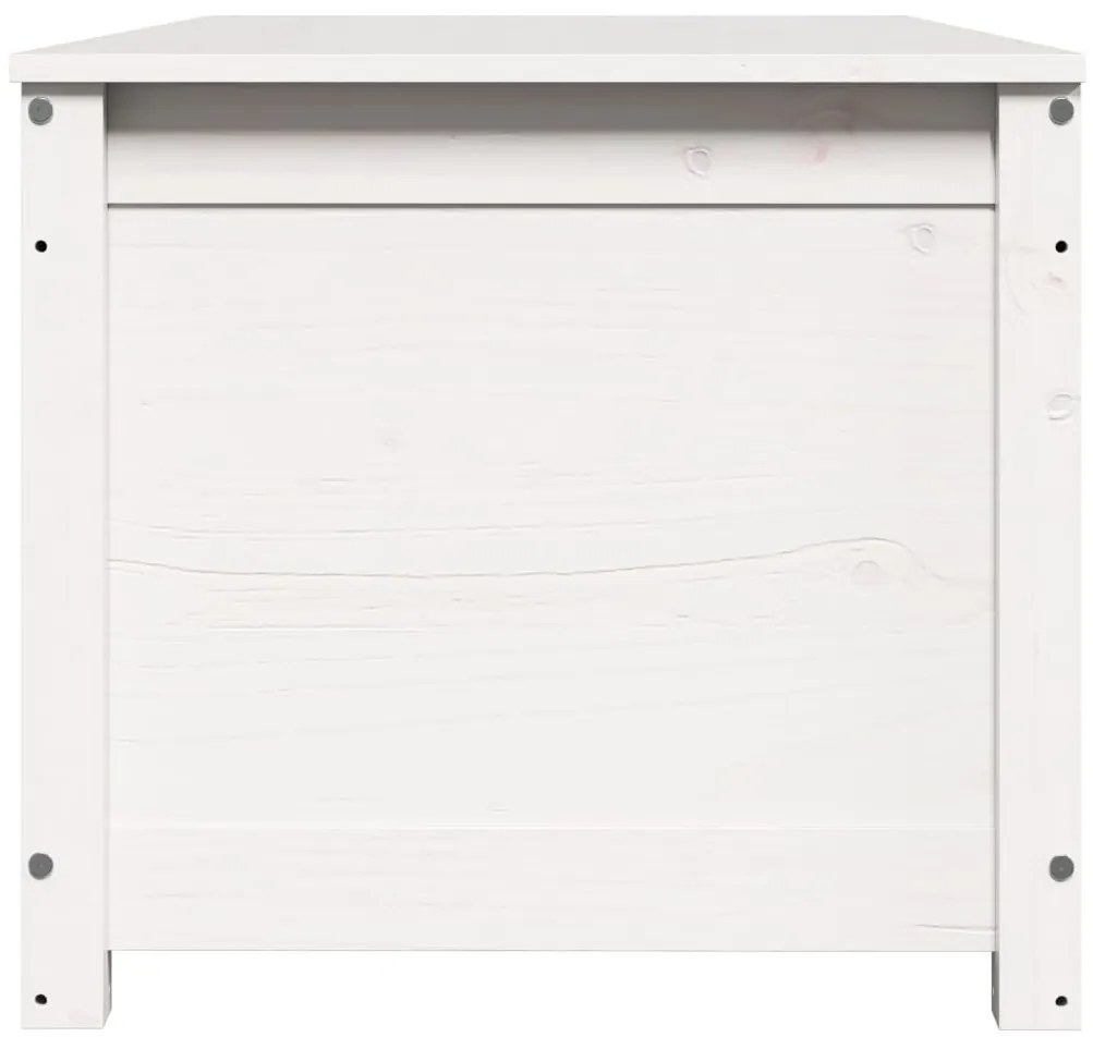 Caixa de arrumação 110x50x45,5cm madeira de pinho maciça branco